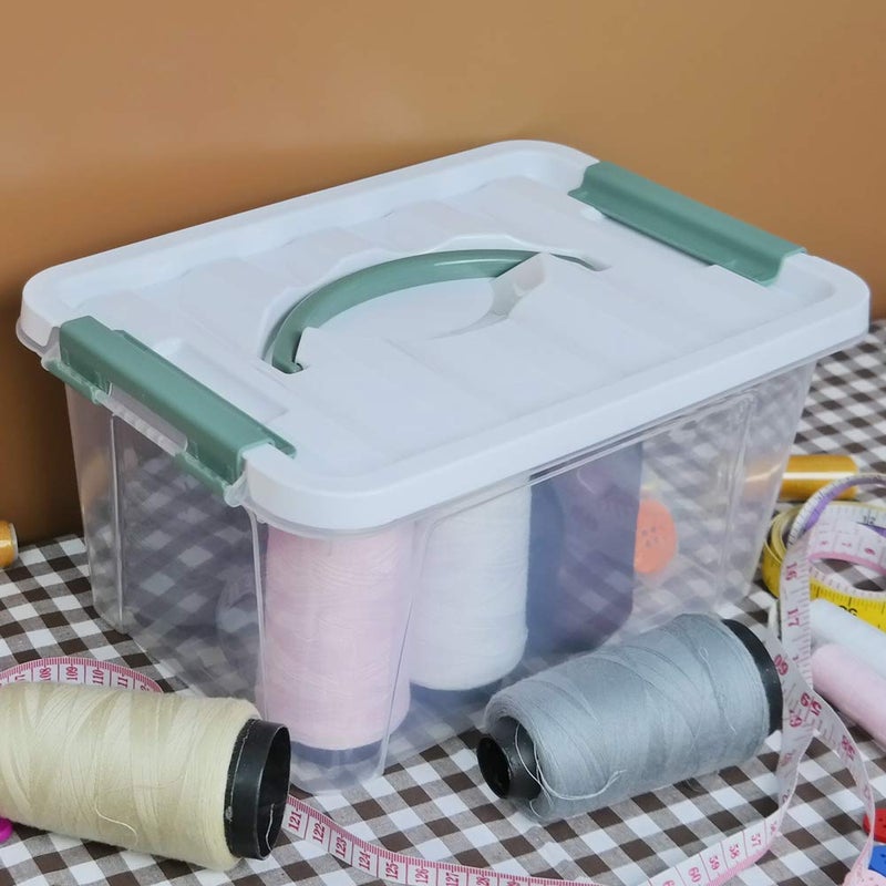 Kiddream 6-pack Clear Plastic Storage Bins with Lids, Latching Storage Box Container - Image 5